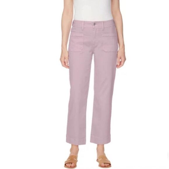 BUFFALO David Bitton Women’s Crop Pant Brigette Size 12 High Rise Soft Lilac NWT - Picture 1 of 9